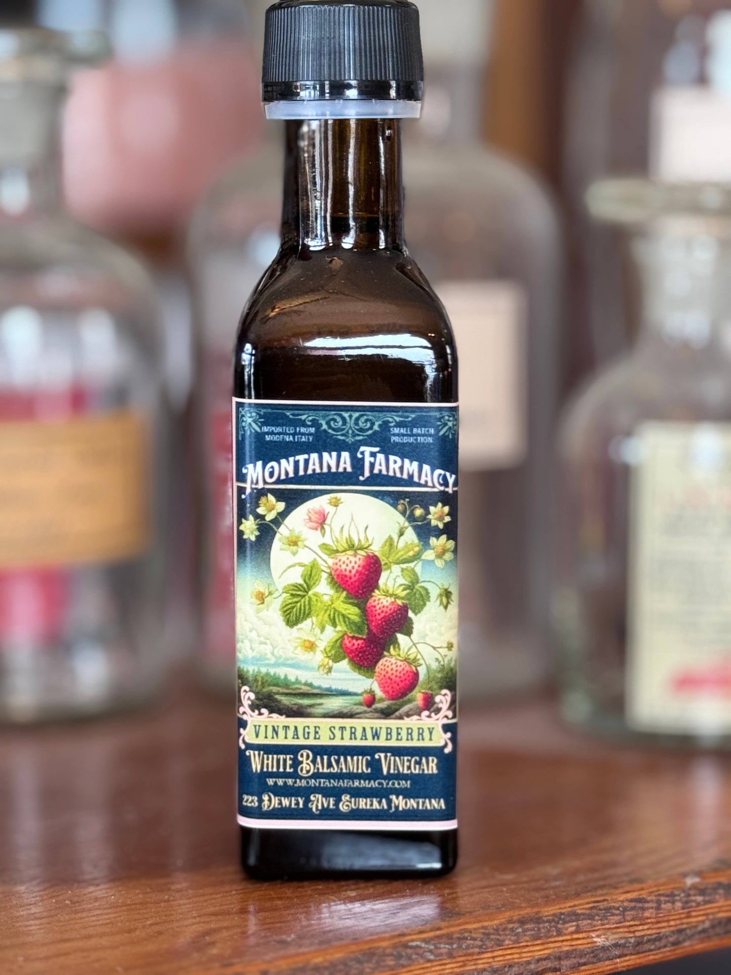 Vintage Strawberry White Balsamic Vinegar Old fashioned
