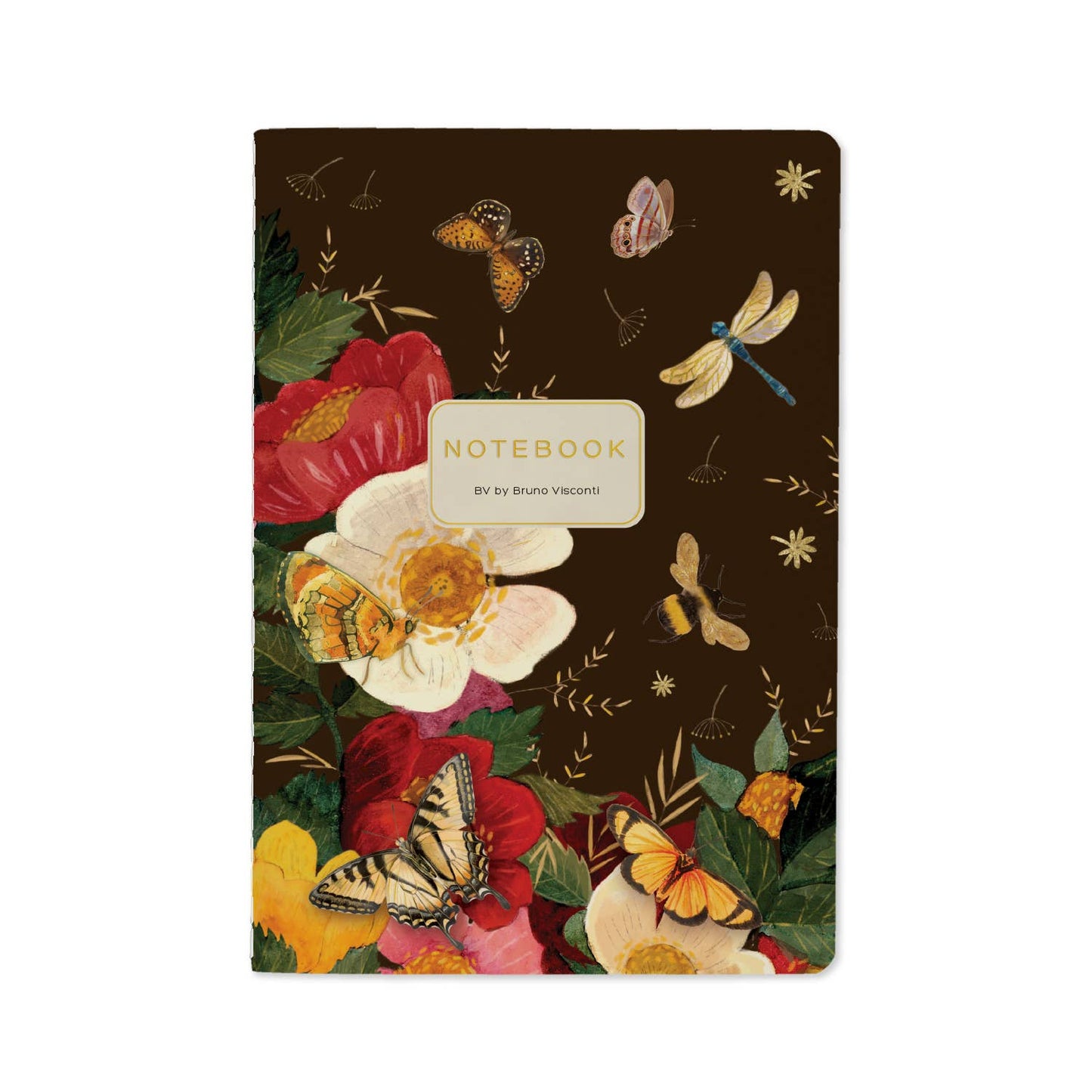A5 Notebook - Butterflies and Peonies