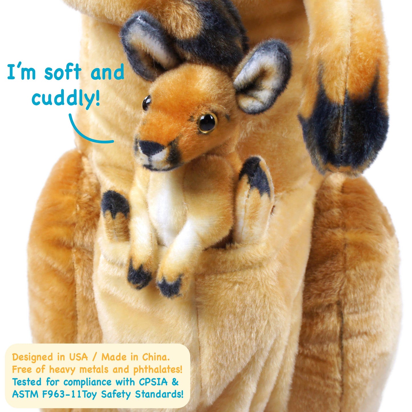 Kari The Kangaroo and Joey | 38 Inch Stuffed Animal Plush