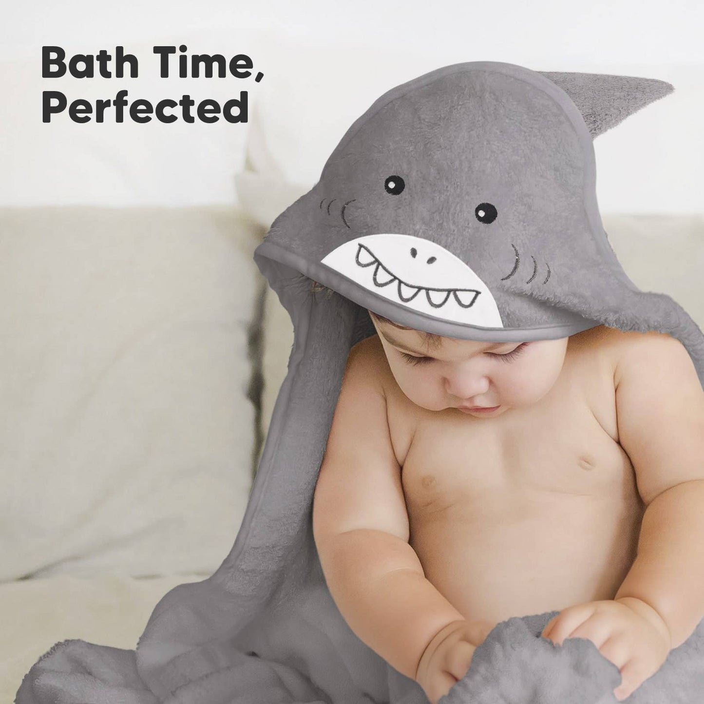 Shark Cuddle Baby Hooded Towel