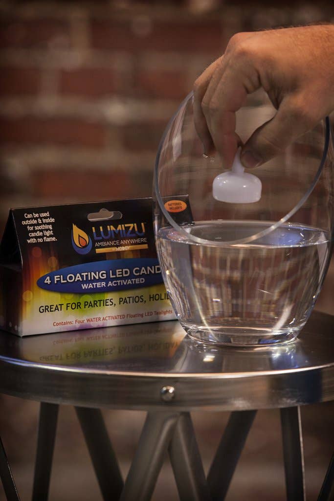 Warm White Water-Activated LED Candles - Pack of Four