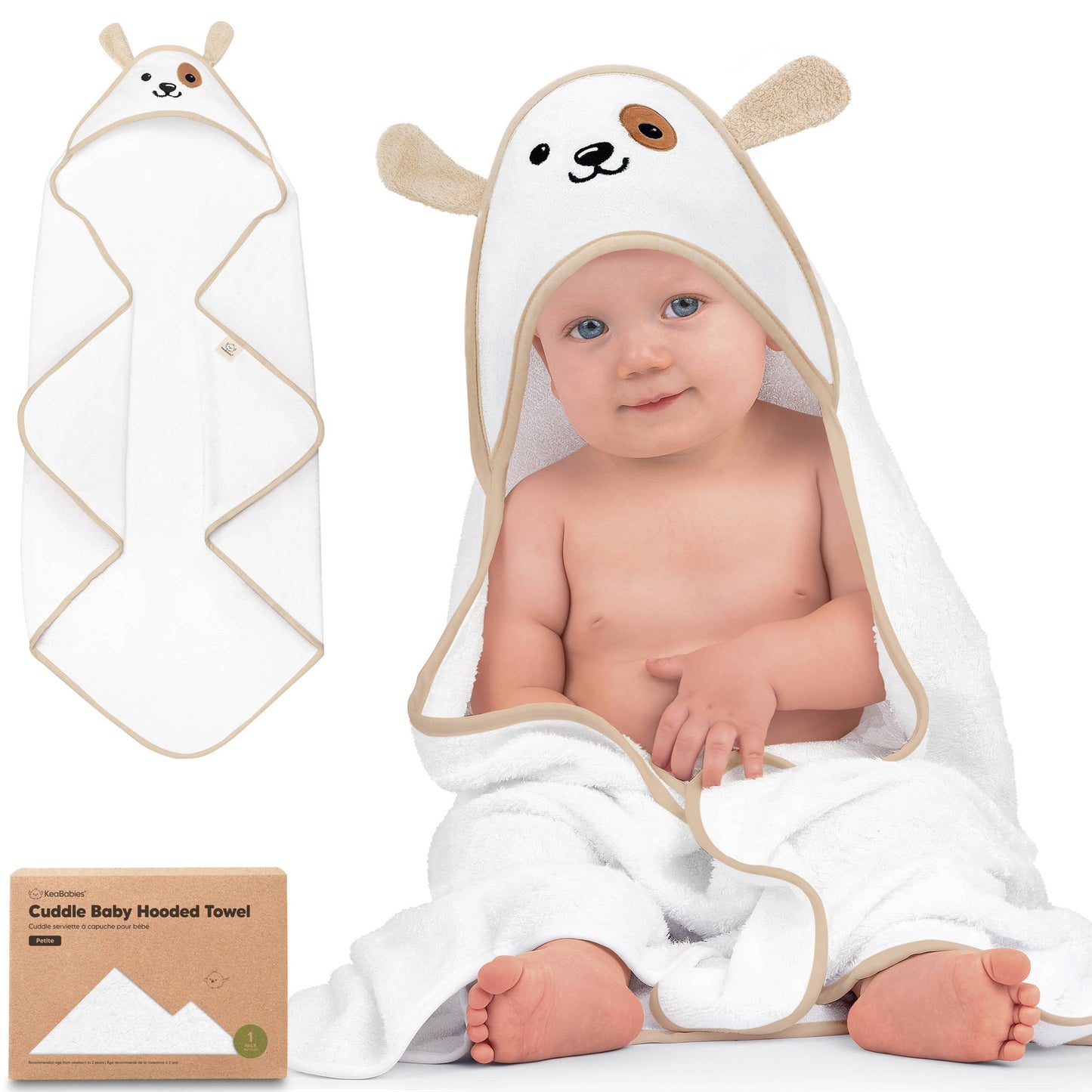 Puppy Cuddle Baby Hooded Towel