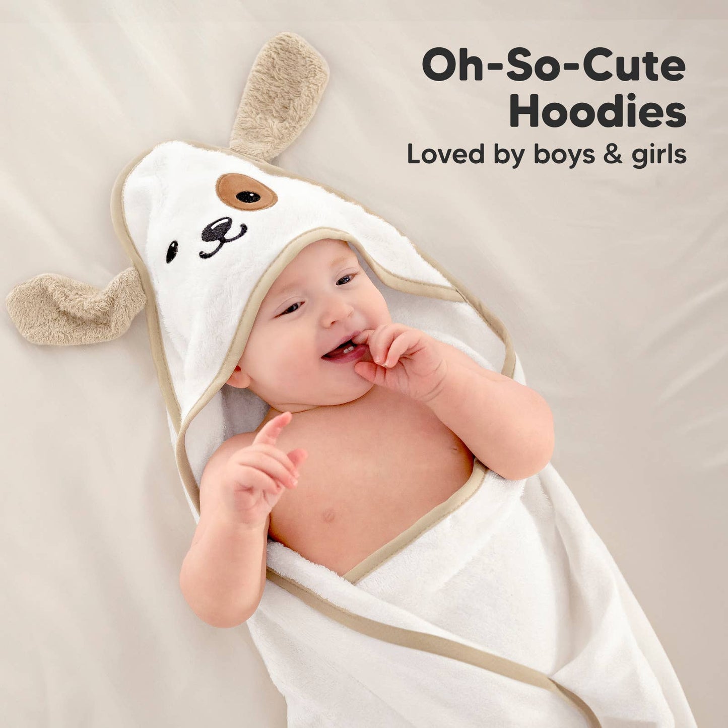 Puppy Cuddle Baby Hooded Towel