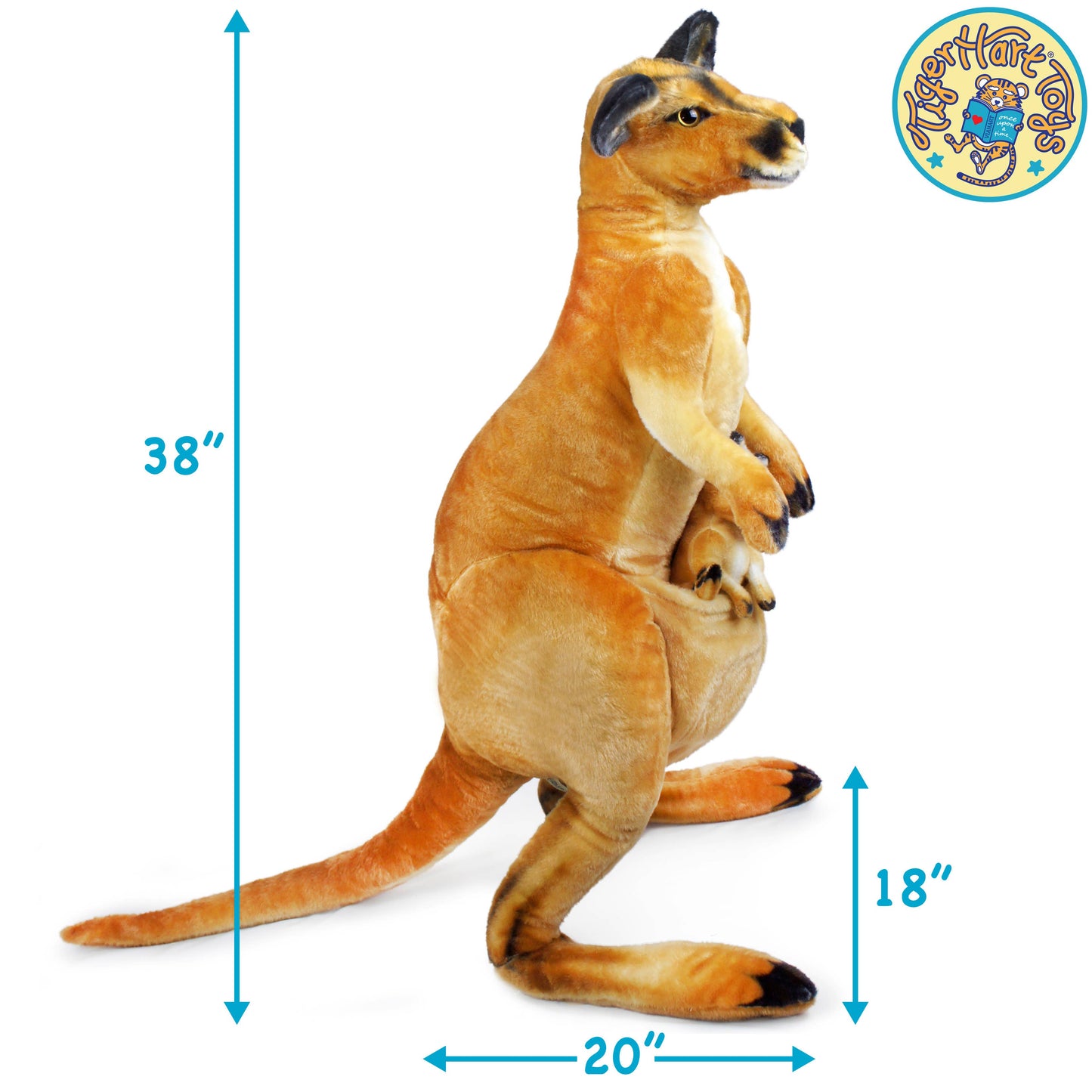 Kari The Kangaroo and Joey | 38 Inch Stuffed Animal Plush
