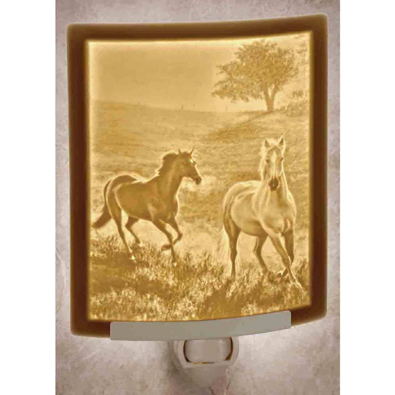 Morning Run Porcelain Lithophane Night Light