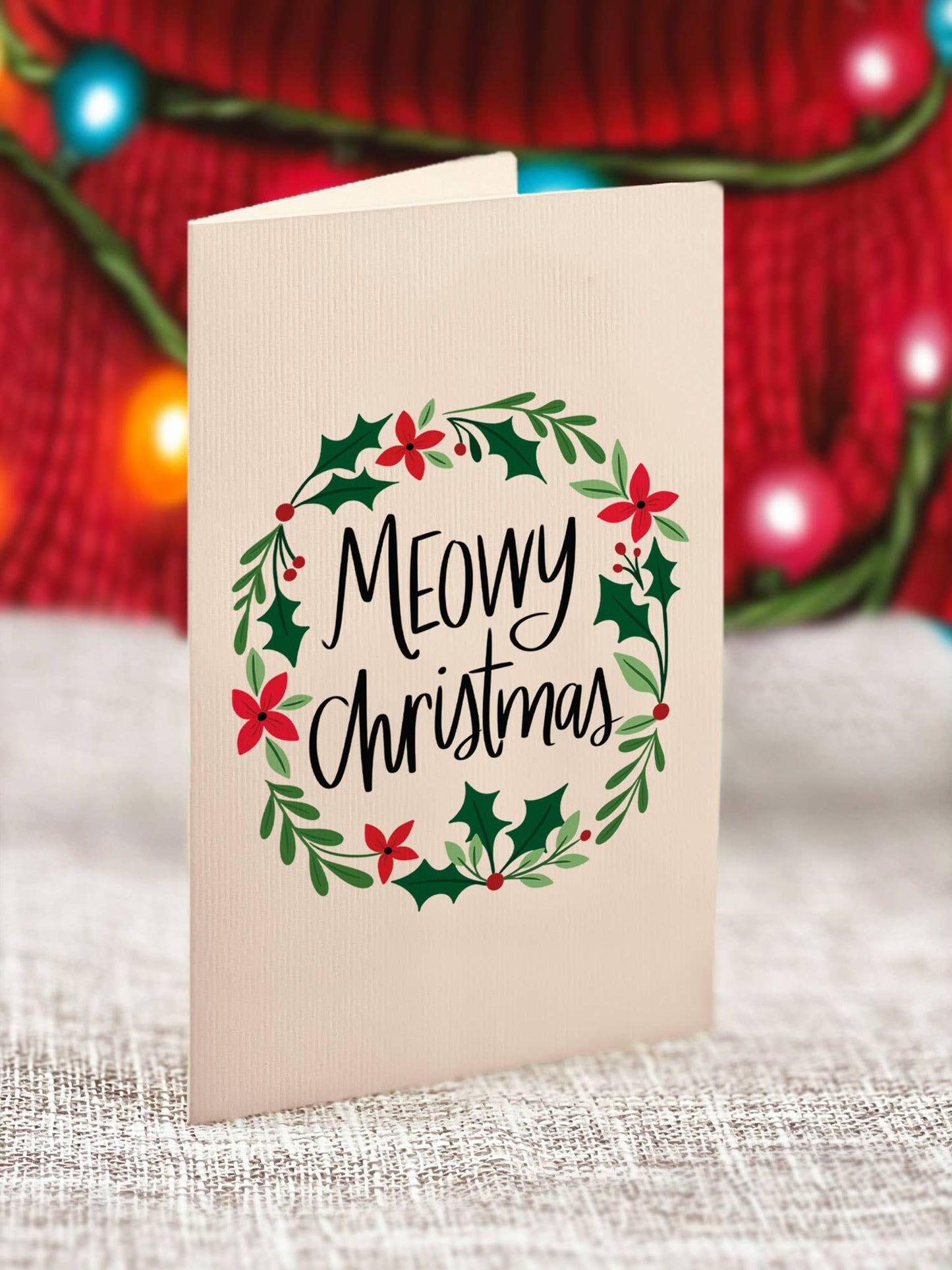 Mini Christmas Kitten Pop-Up Greeting Card