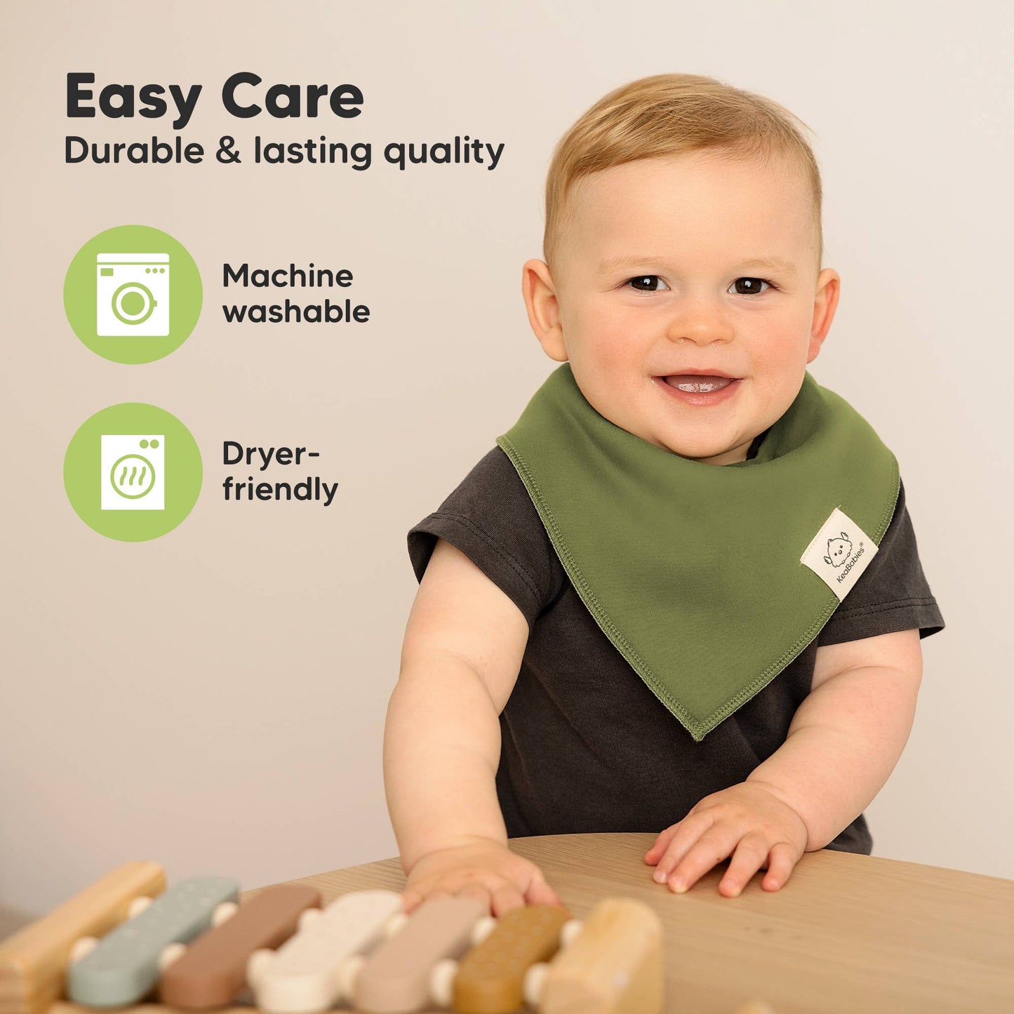 8-pack Baby Bandana Bibs for Boys and Girls