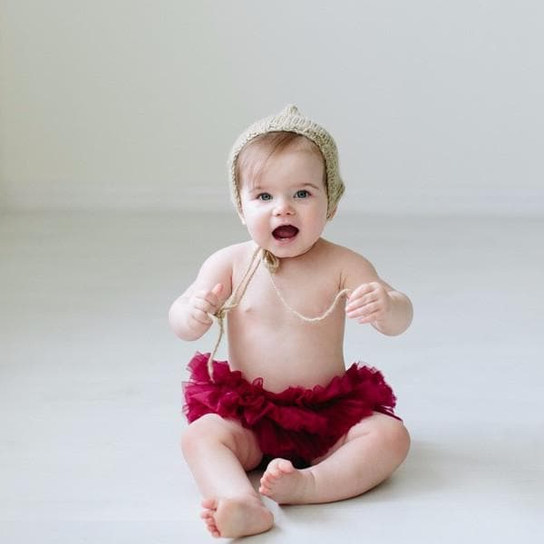 Maroon Ruffle Tutu Bloomer