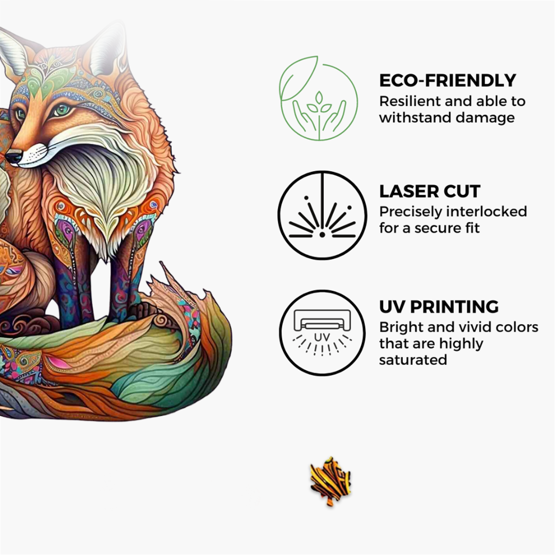 Sly Fox Wooden Jigsaw Puzzle - Thrilling