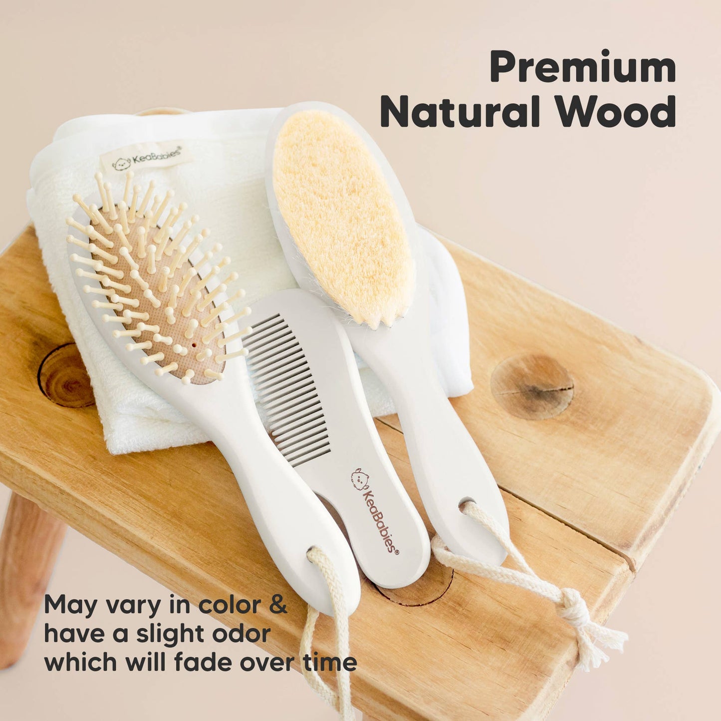 KeaBabies Baby Hair Brush and Comb Set