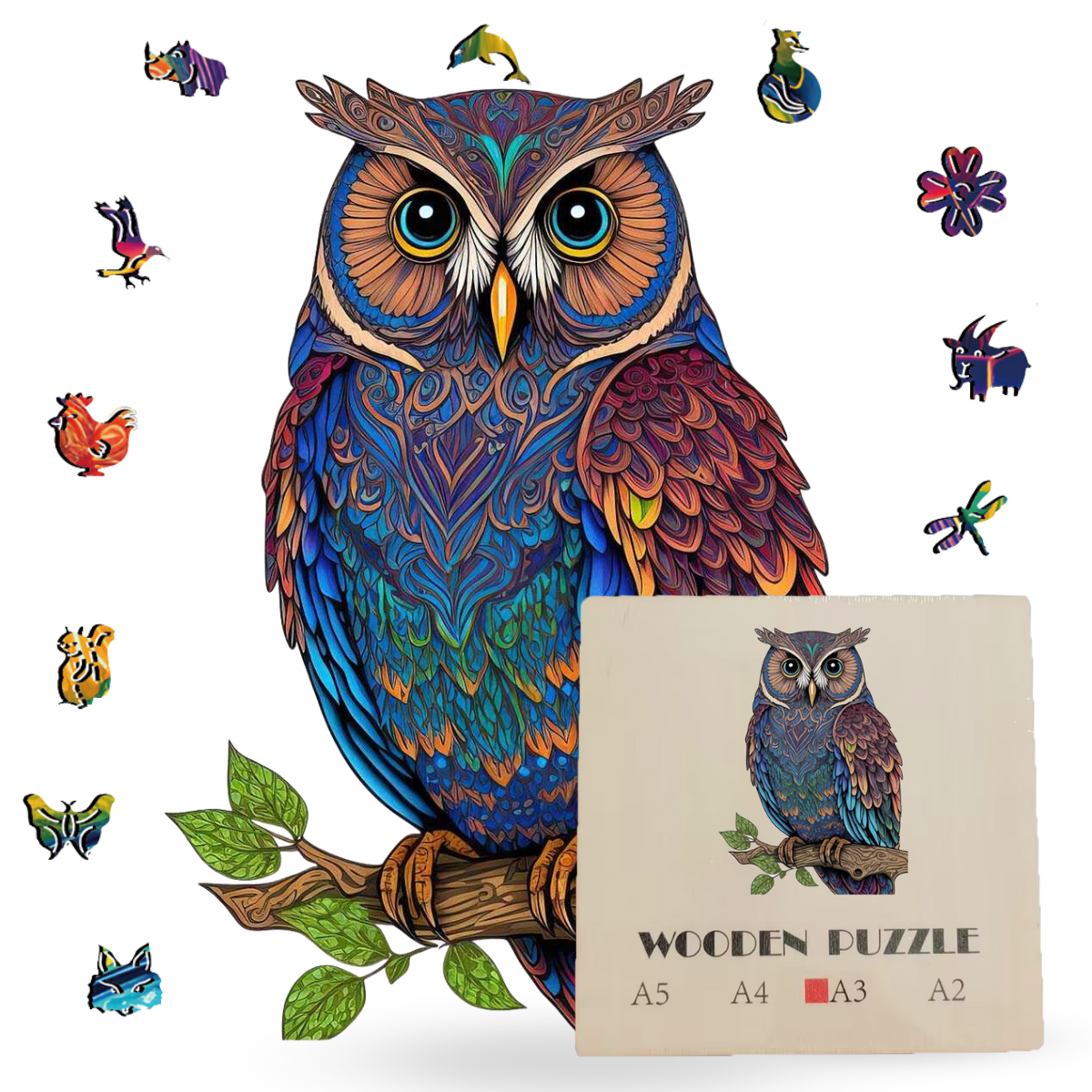 Enchanting Owl Wooden Jigsaw Puzzle - Perfect Gift
