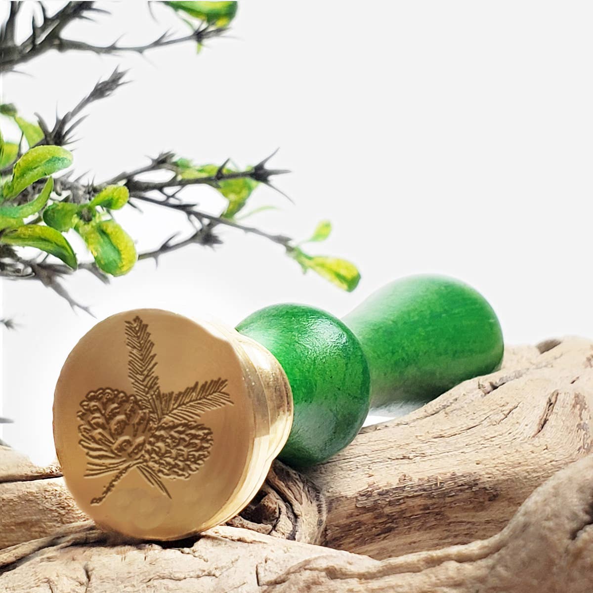 Christmas Wax Seal Stamps on a 1" die- Rosewood Handle