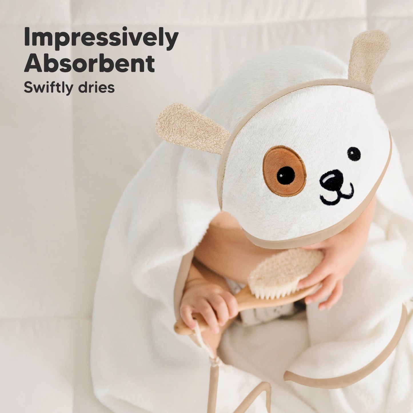 Puppy Cuddle Baby Hooded Towel