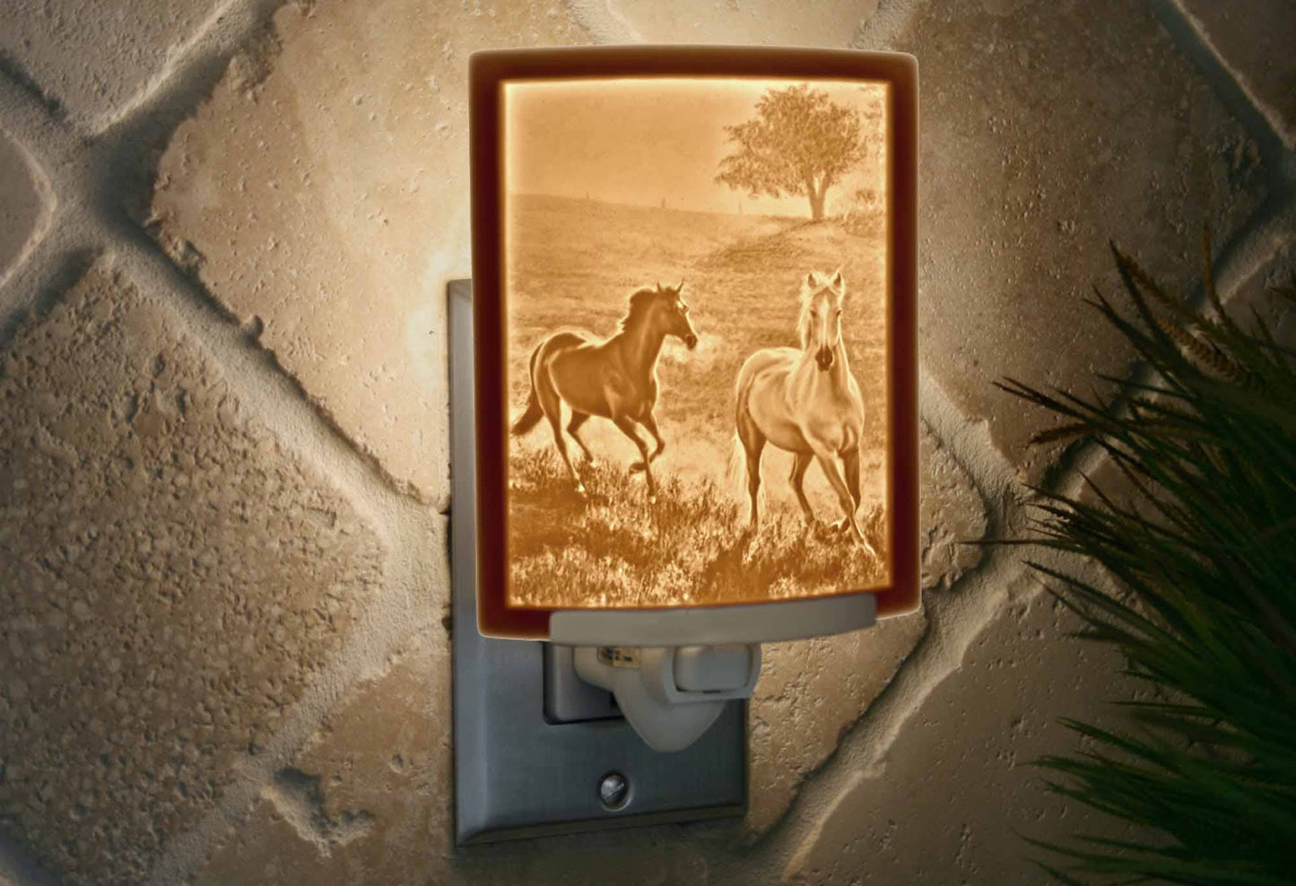 Morning Run Porcelain Lithophane Night Light