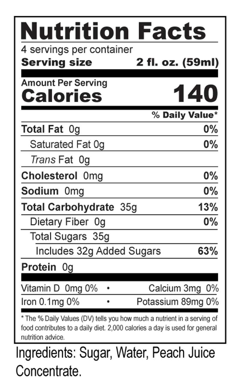 Peach Syrup - 8 fl. oz.