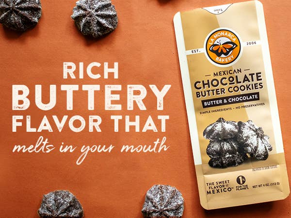 Mexican Chocolate Butter Cookies 4oz Bag