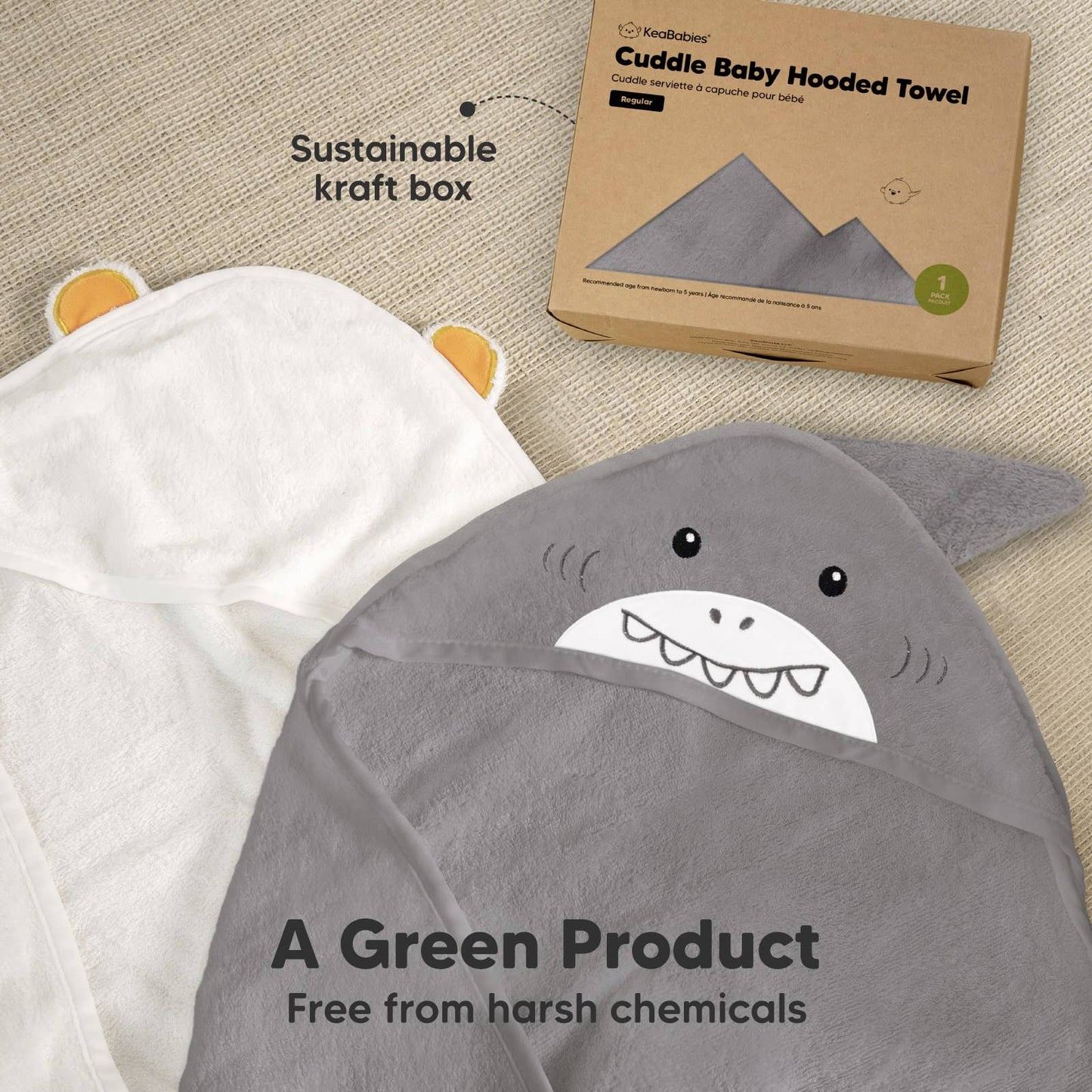 Shark Cuddle Baby Hooded Towel