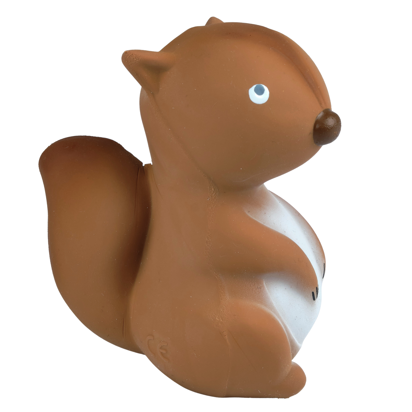 Squirrel Organic Rubber Teether, Rattle & Bath Toy