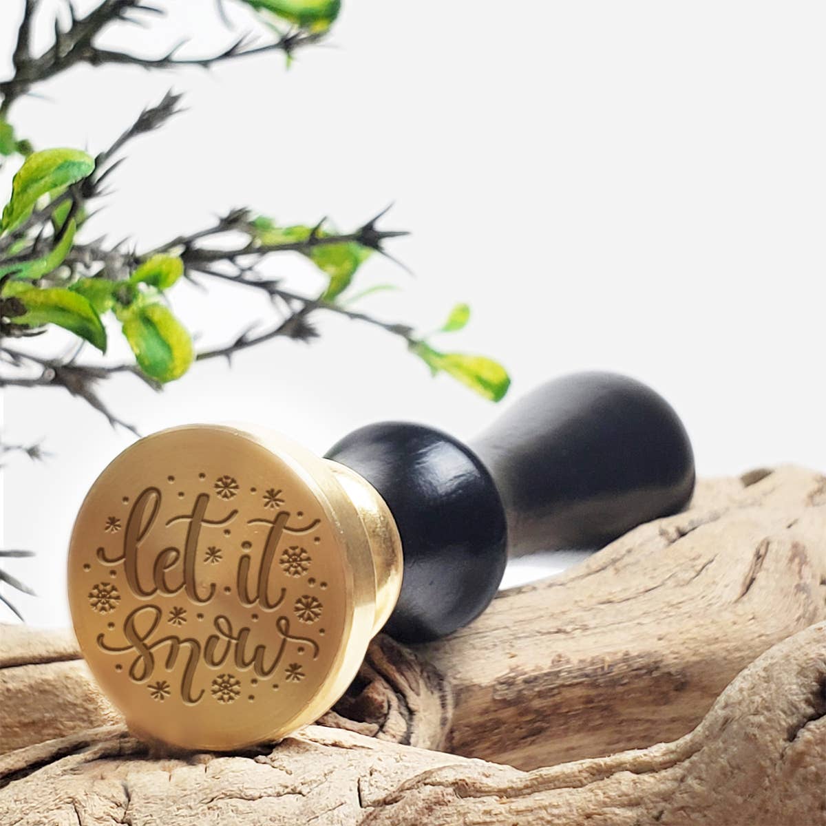 Christmas Wax Seal Stamps on a 1" die- Rosewood Handle