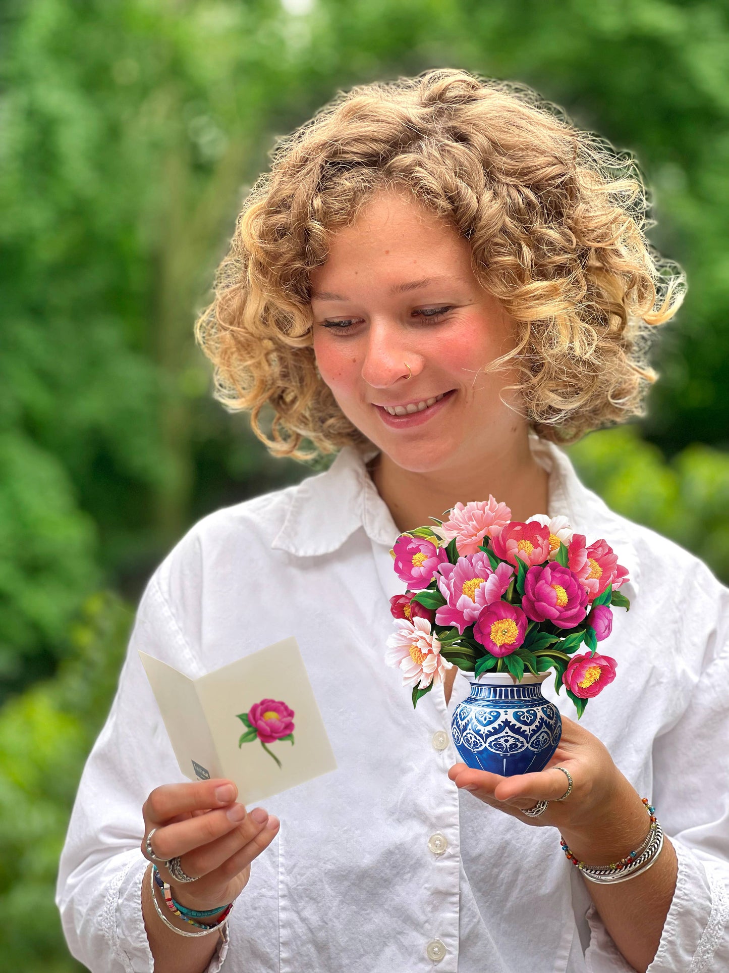 Mini Peony Paradise Pop-up Greeting Cards