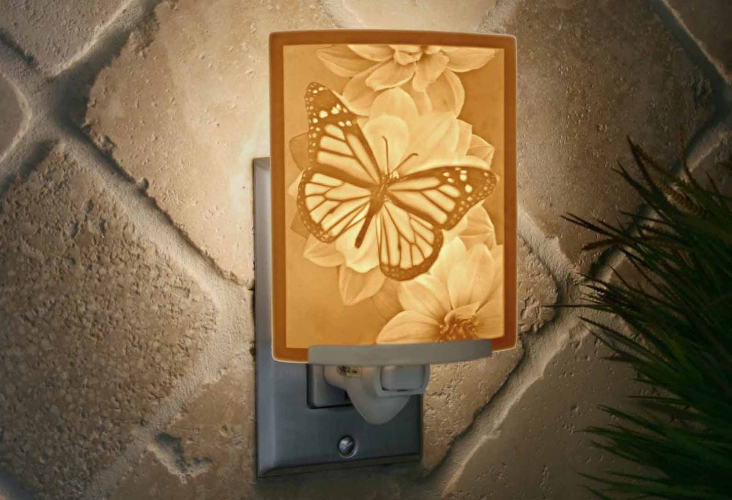 Butterfly Porcelain Lithophane Night Light