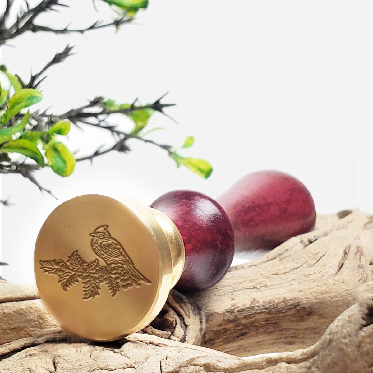 Christmas Wax Seal Stamps on a 1" die- Rosewood Handle