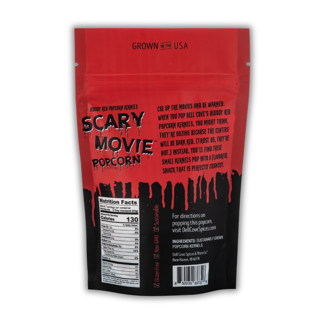 Scary Movie Popcorn Kernels - Bloody Red Halloween Popcorn