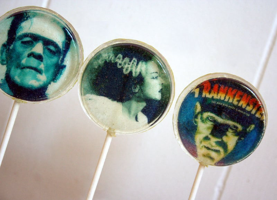 Frankenstein Halloween Lollipops w/Various Images