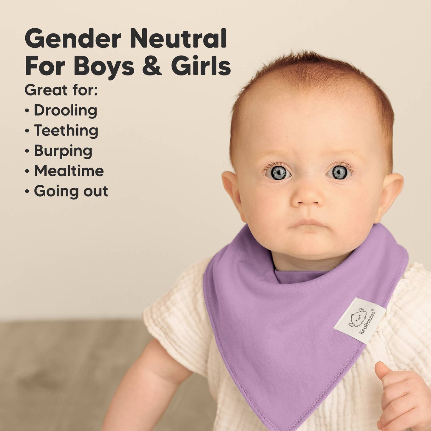 8-pack Baby Bandana Bibs for Girls and Boys