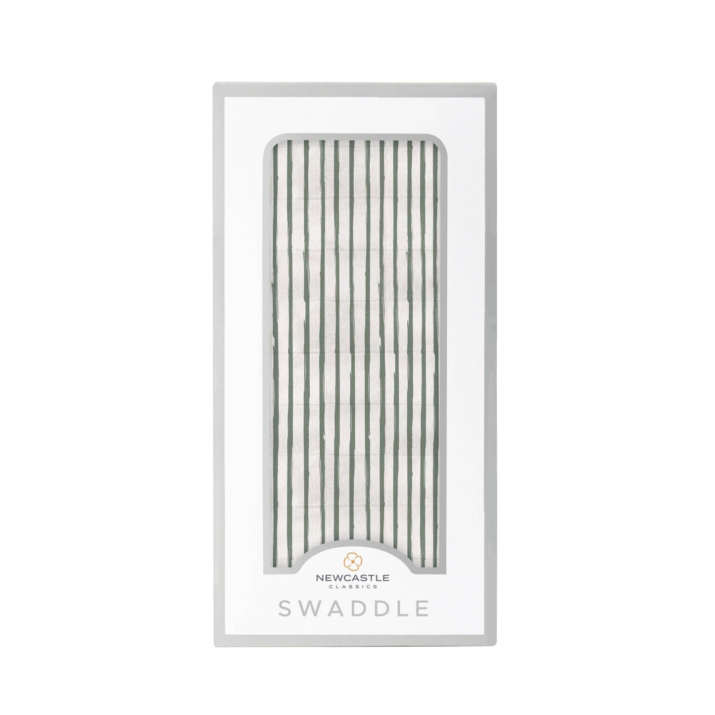 Sage Green Stripe Bamboo Swaddle