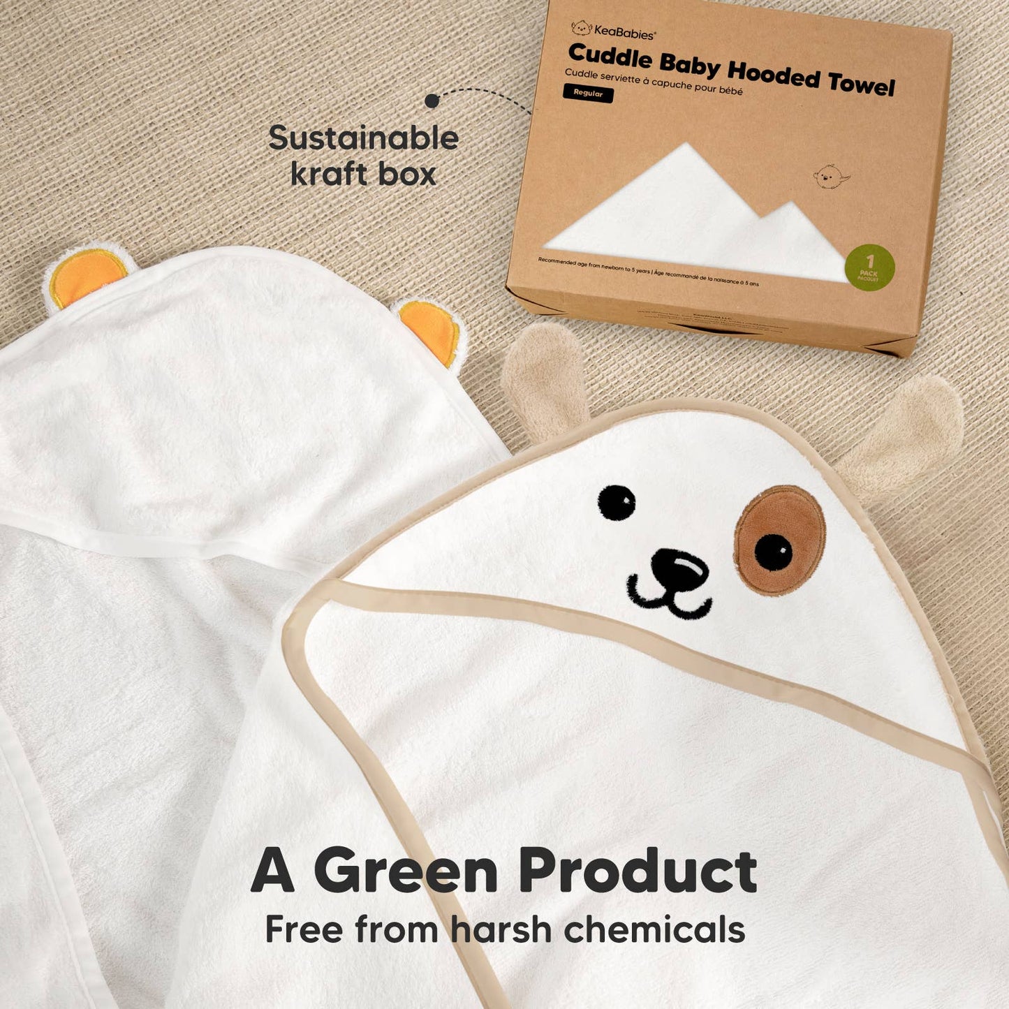 Puppy Cuddle Baby Hooded Towel