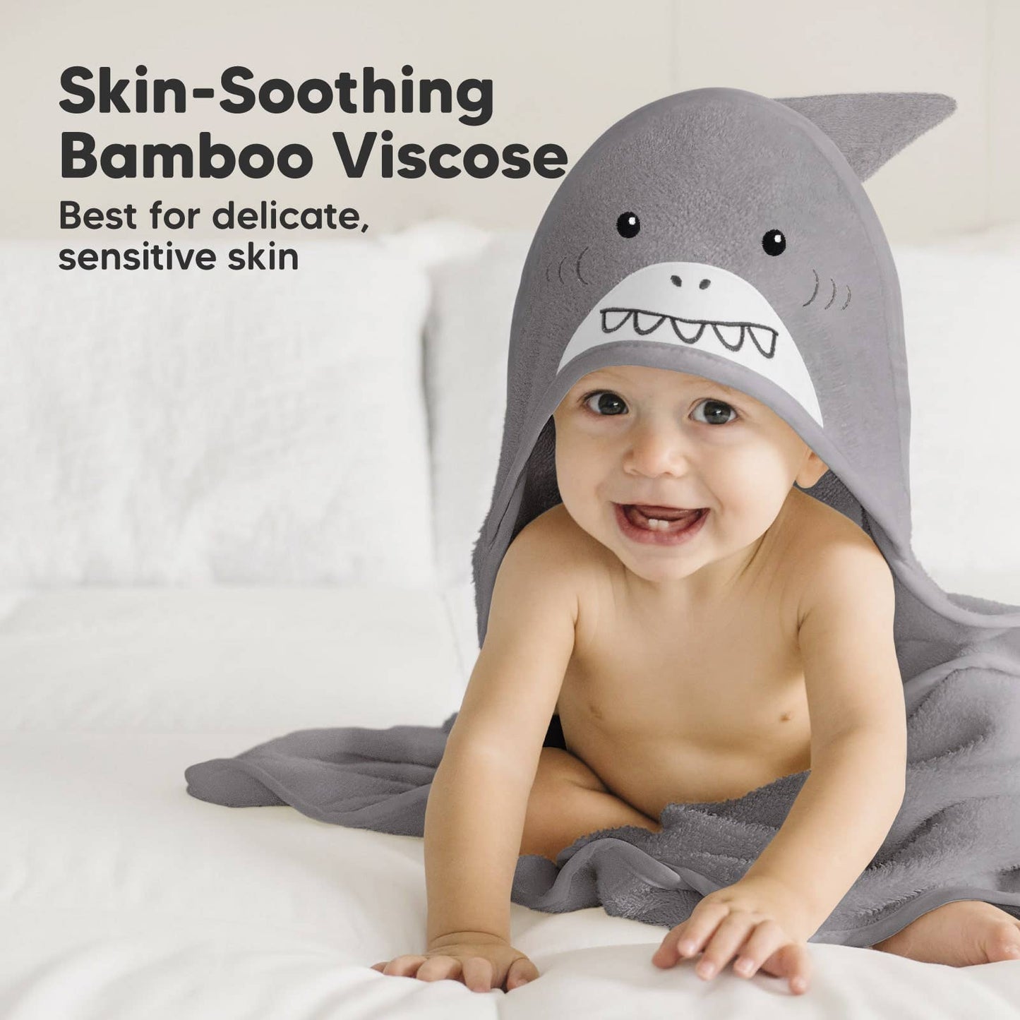 Shark Cuddle Baby Hooded Towel