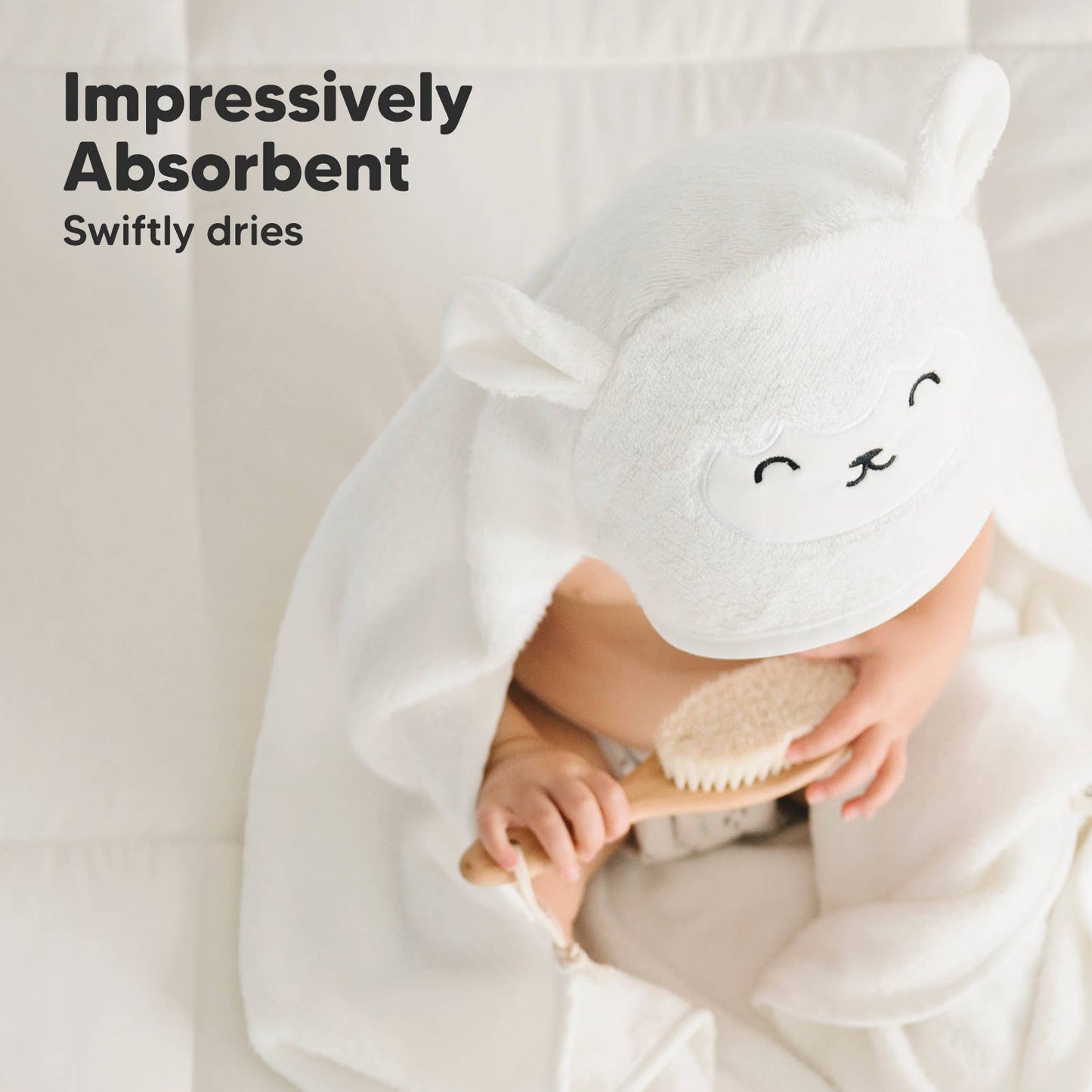 Lamb Cuddle Baby Hooded Towel