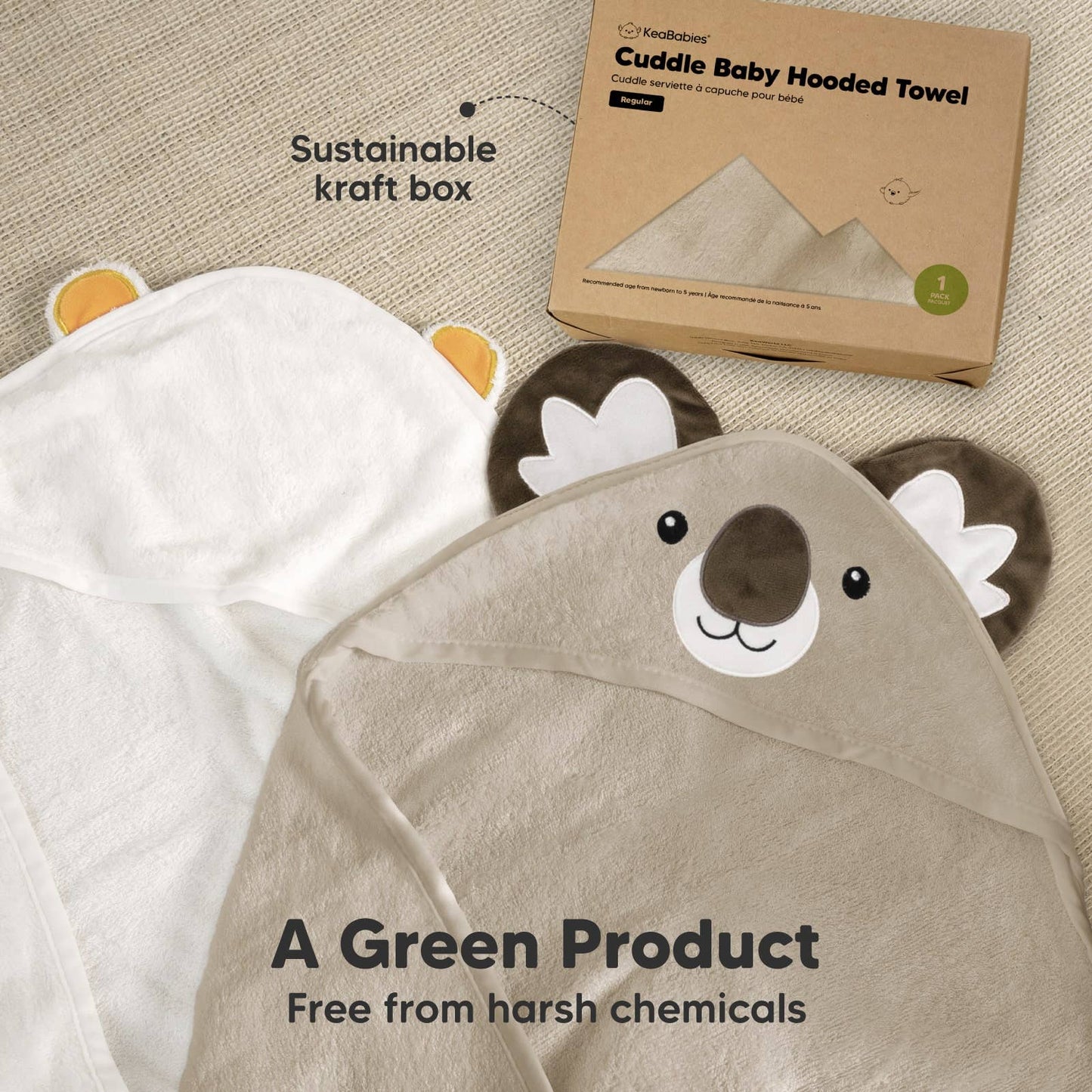 Koala Cuddle Baby Hooded Towel