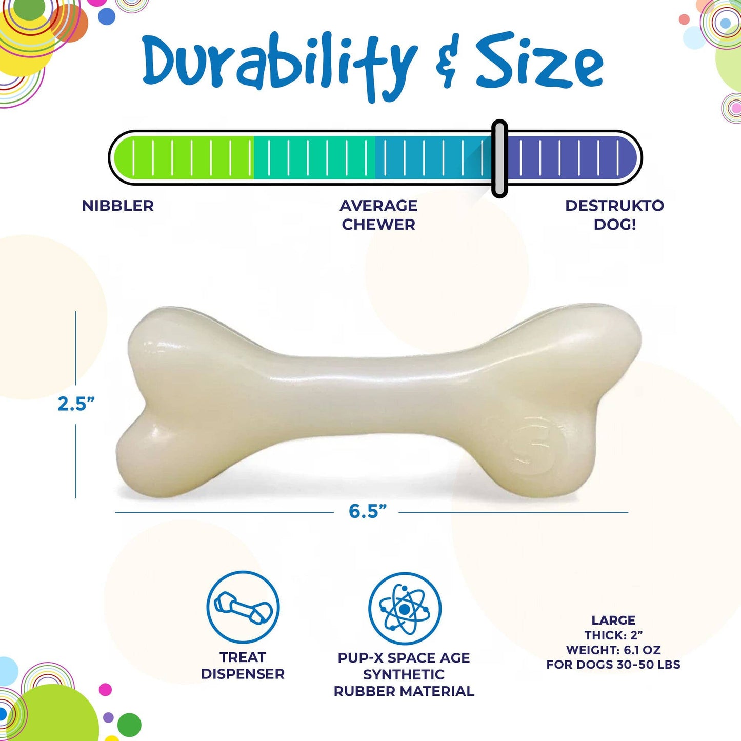Halloween Glow in the Dark Chewing & Floating Bone Toy