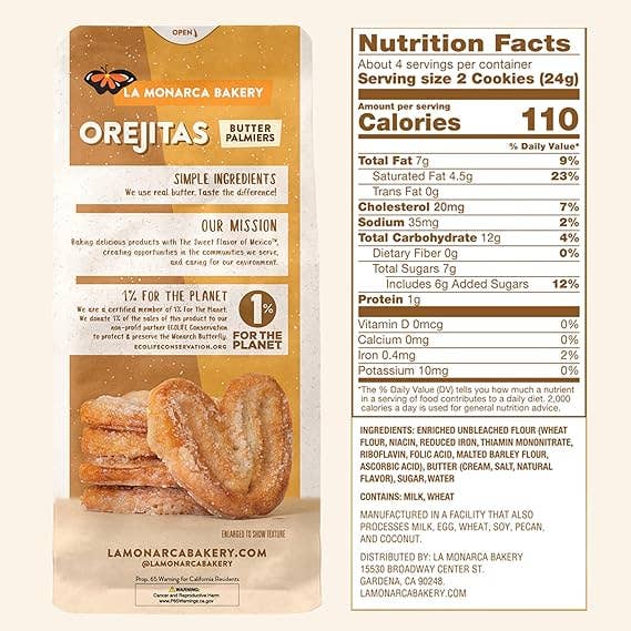 Orejitas Cookies (Mini Palmiers) 3.4 oz