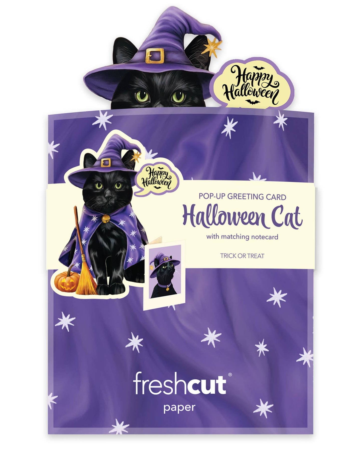 Mini Halloween Cat Pop-up Greeting Cards