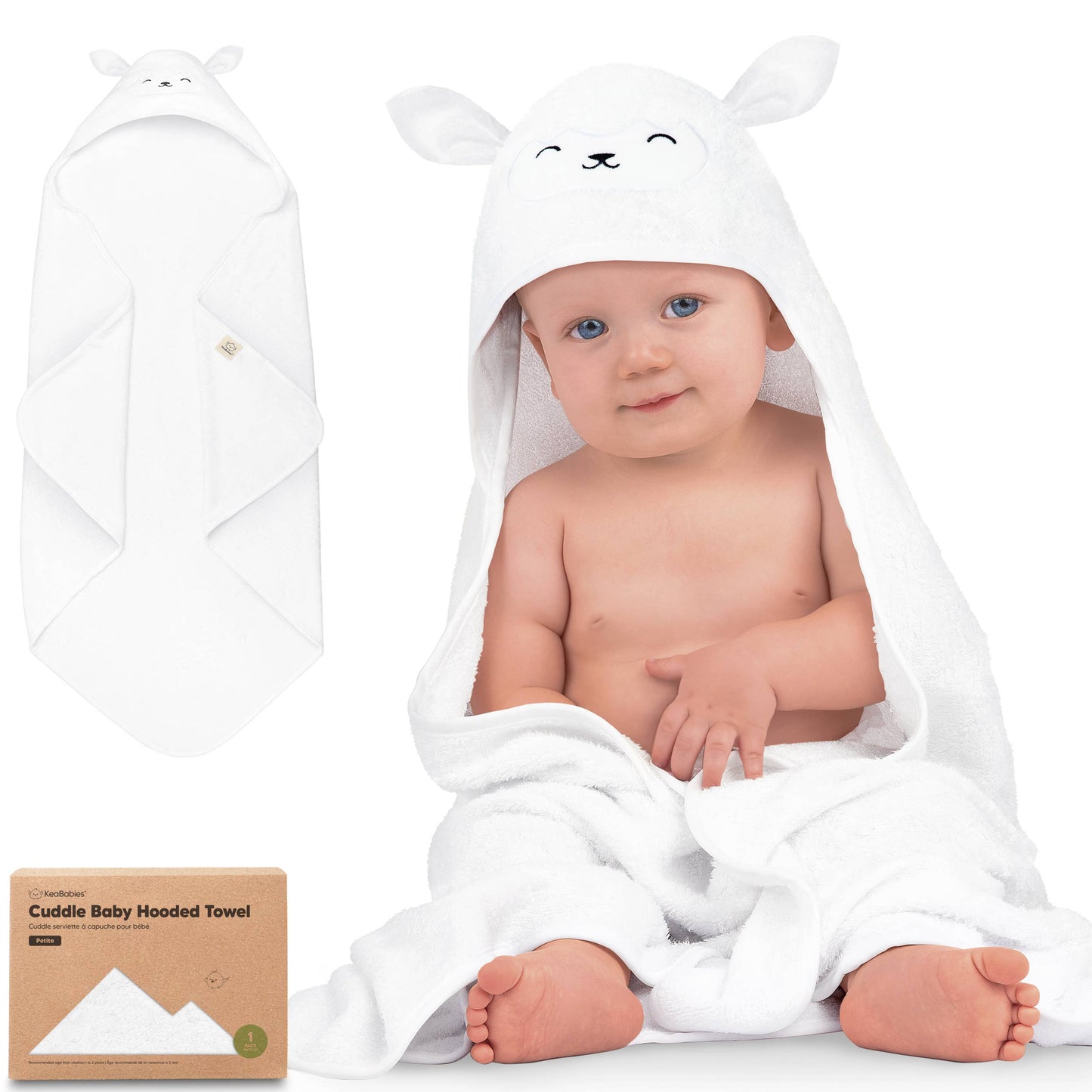 Lamb Cuddle Baby Hooded Towel