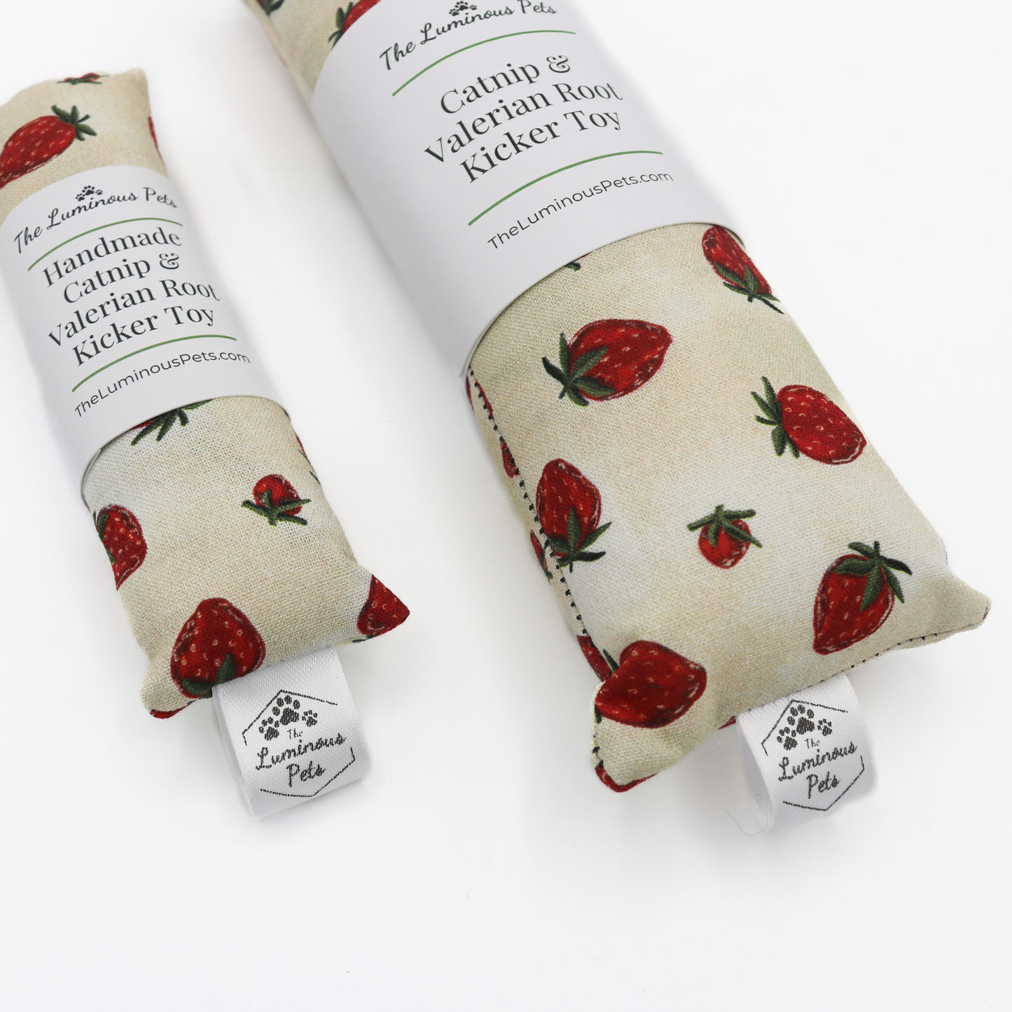 Strawberry | Catnip with Valerian Root Cat Toys | Cat Kicker