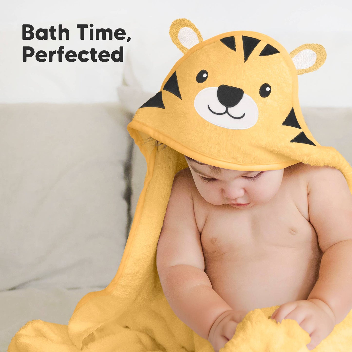 Tiger Cuddle Baby Hooded Towel
