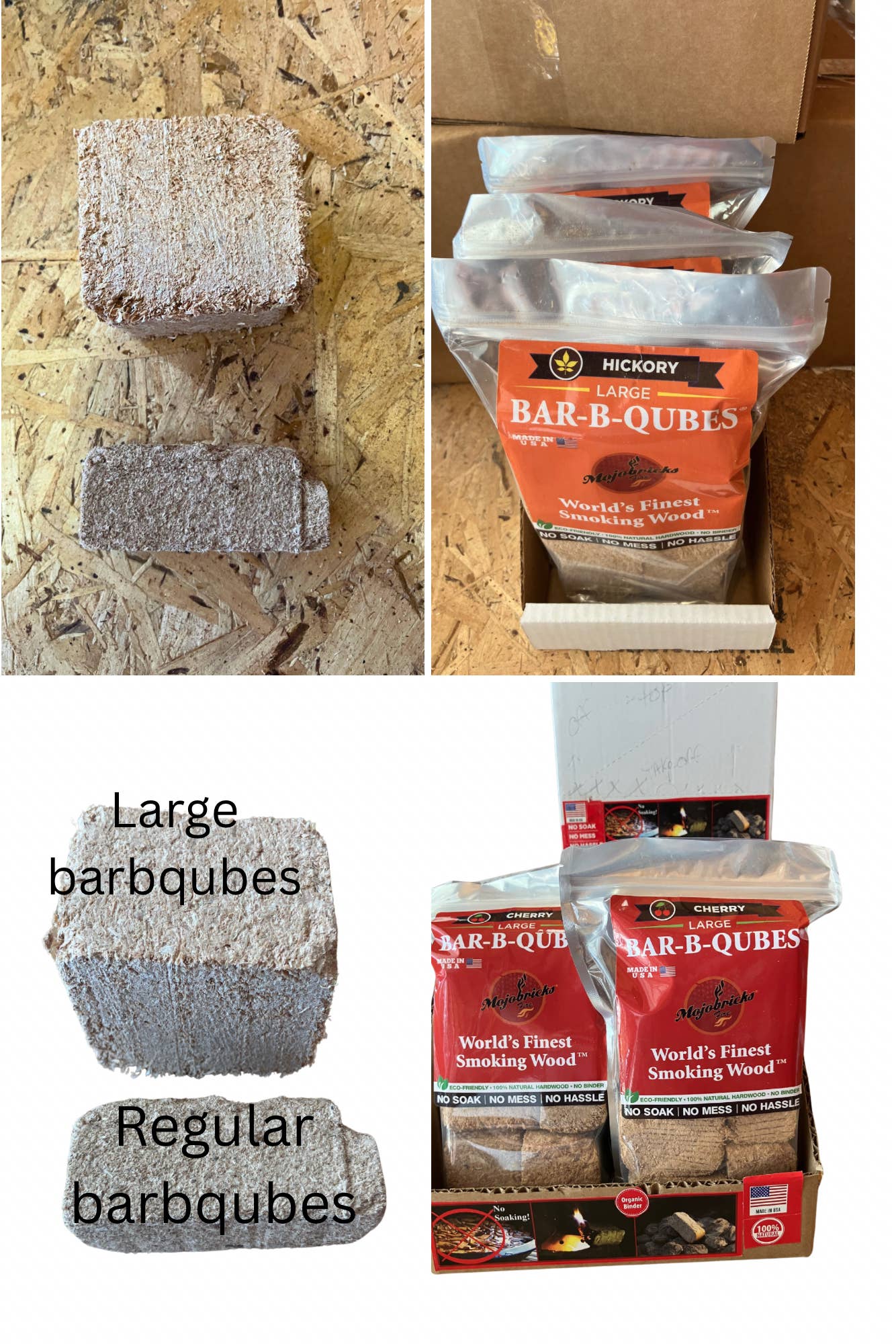 Smoking Wood BBQ Large Cherry Bar-B-Qubes®