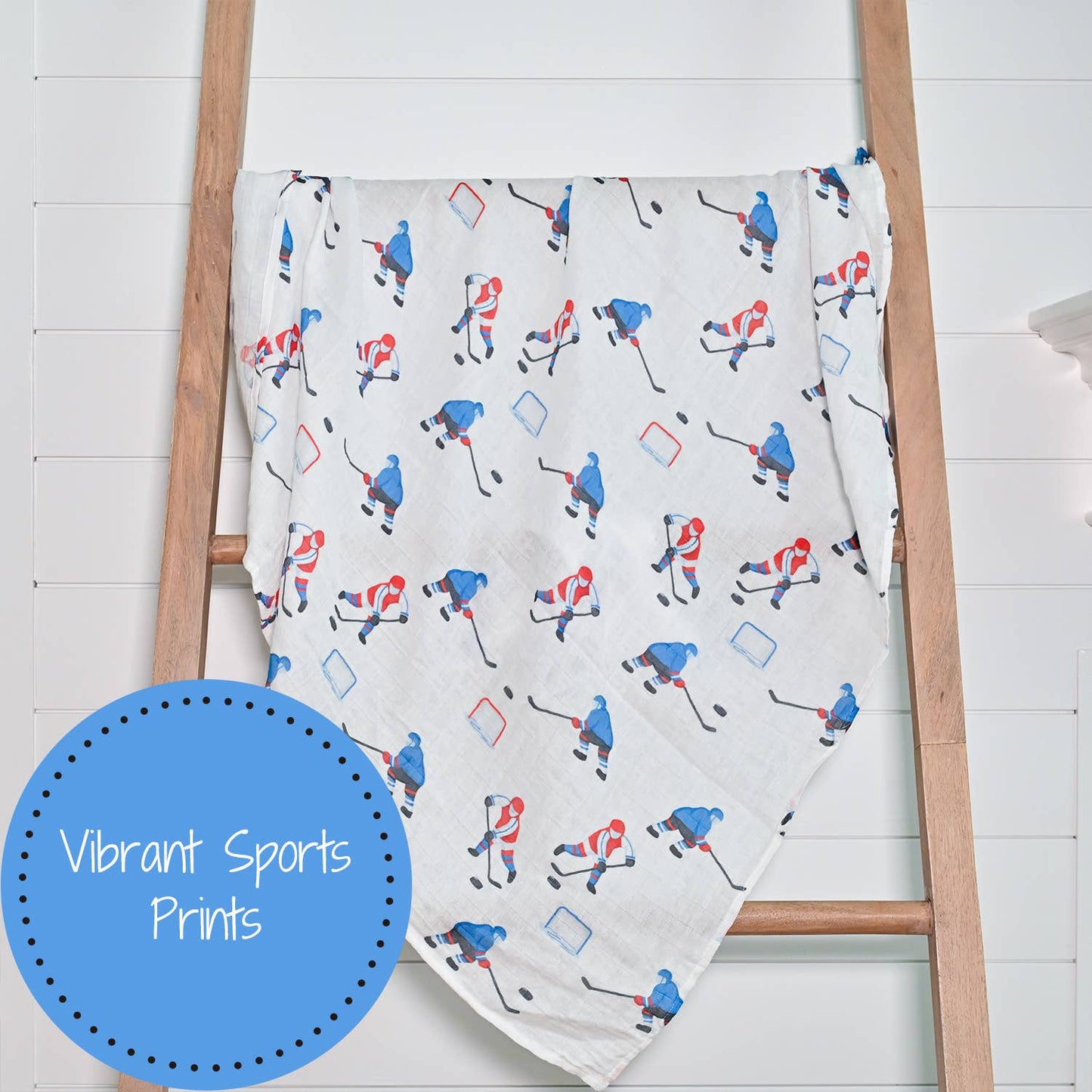 Pass, Shoot, Score Baby Muslin Swaddle Blanket