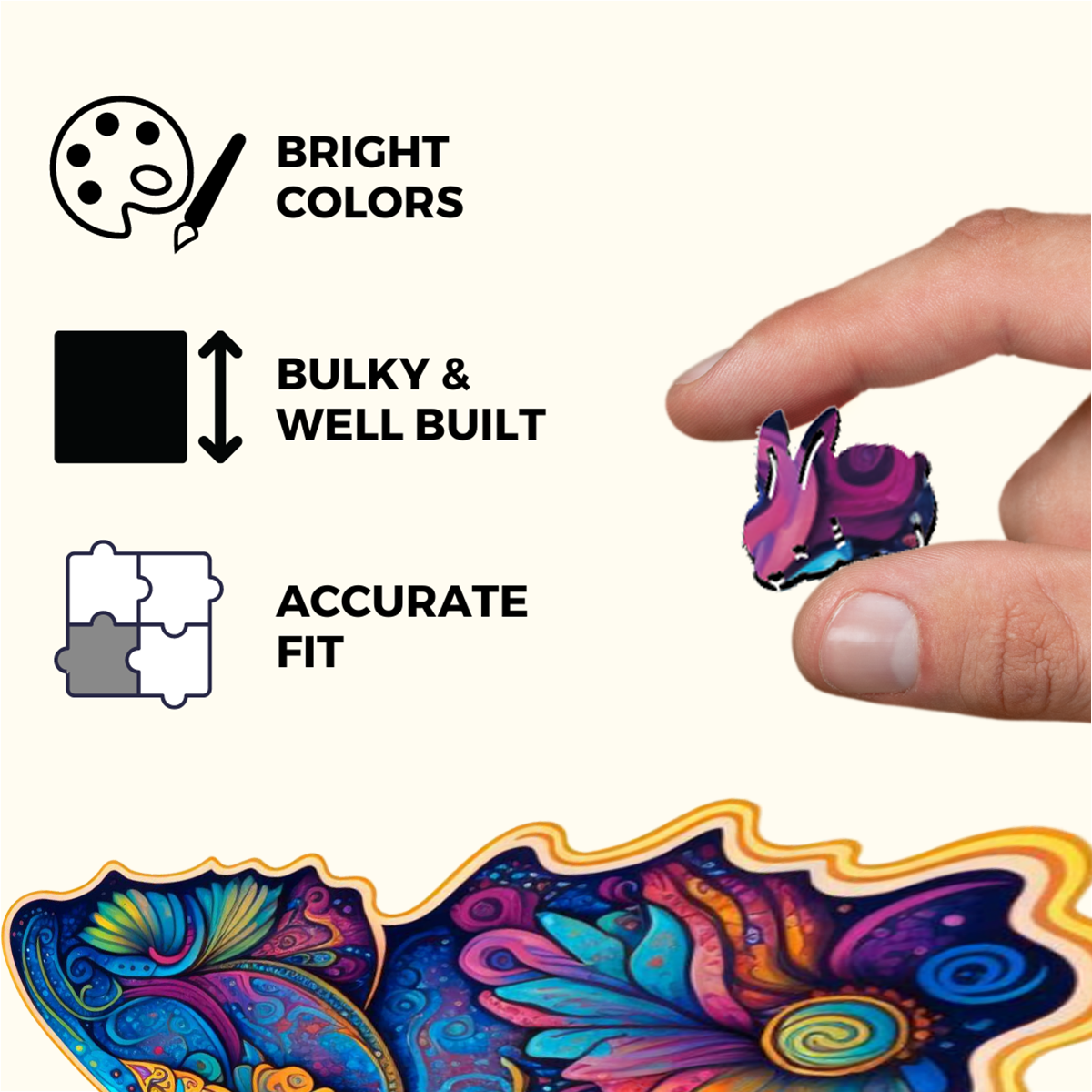 Charming Butterfly Wooden Jigsaw Puzzle - Artistic
