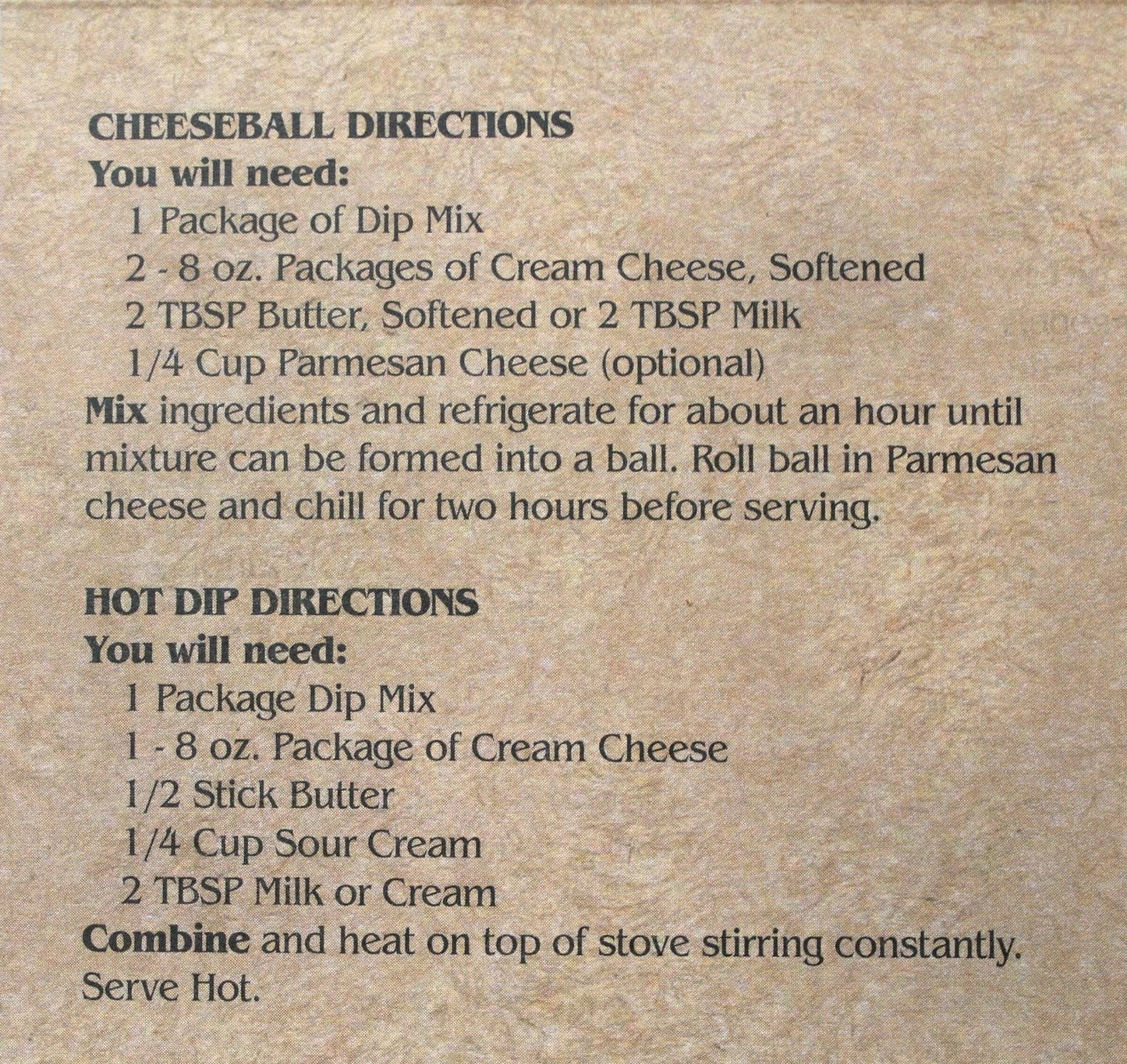 Wildwood Dip & Cheeseball Mix