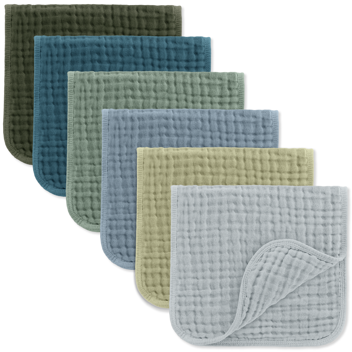 Baby Burp Cloths - 100% Muslin Cotton by Comfy Cubs