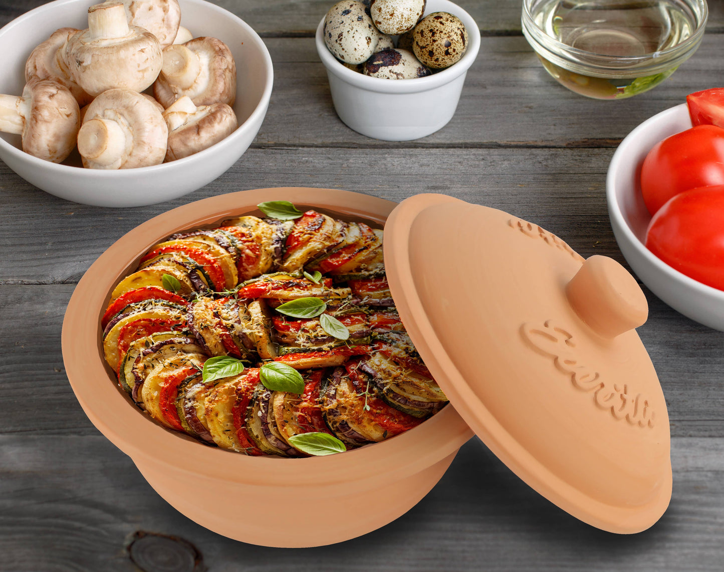 EURITA, Round Clay Dutch Oven