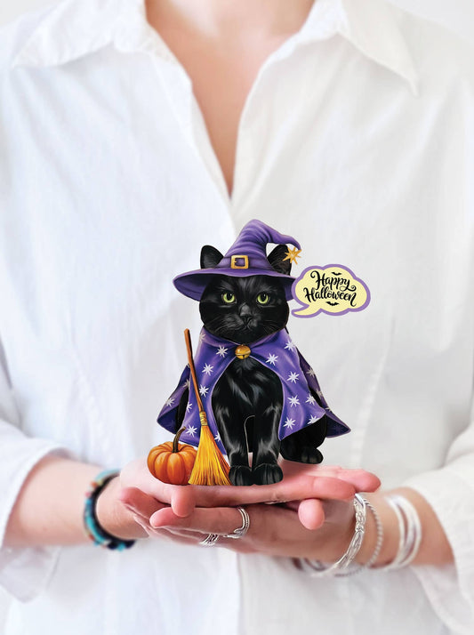 Mini Halloween Cat Pop-up Greeting Cards