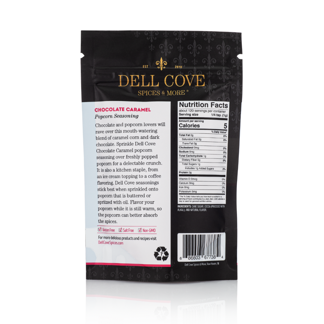 Chocolate Caramel Popcorn Seasoning - Gluten Free, Non GMO