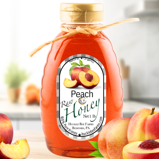 Peach Infused Raw Honey