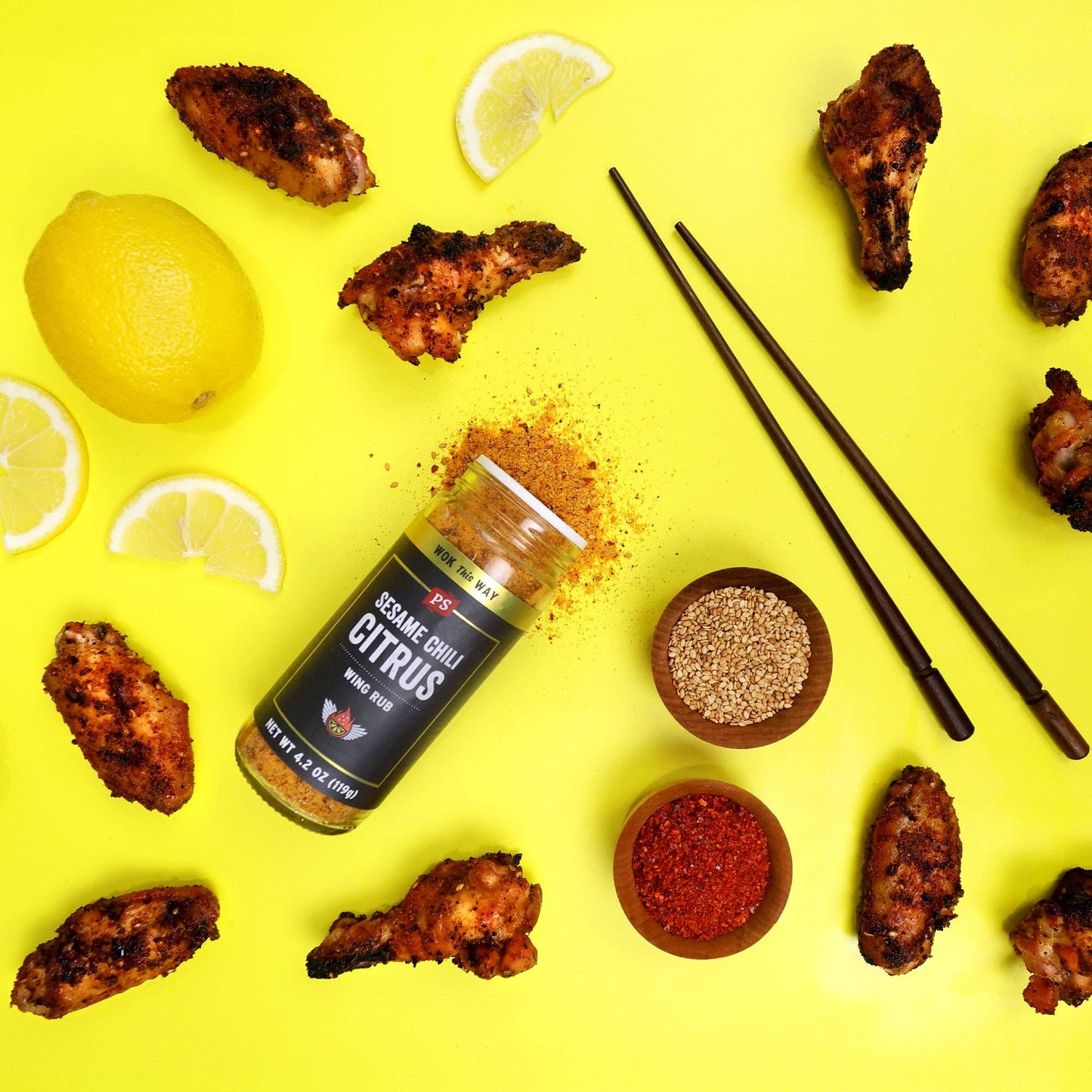 Sesame Chili Citrus Wing Rub
